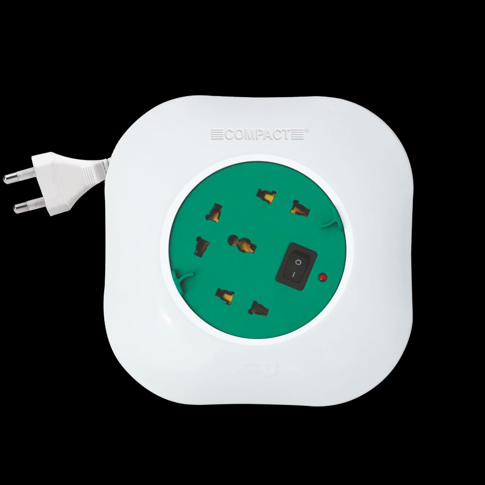 Compact Pixie Extension Board with Universal Socket, Surge Protection, Flameproof ABS Body, Short Circuit Protection, LED Indicator, and On/Off Switch for Home and Office Use – Compact & Sturdy Power Strip