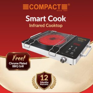 Compact Smart Cook 2200W Infrared Cooktop