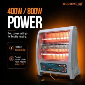 Compact Hotstar Quartz Room Heater 400/800W
