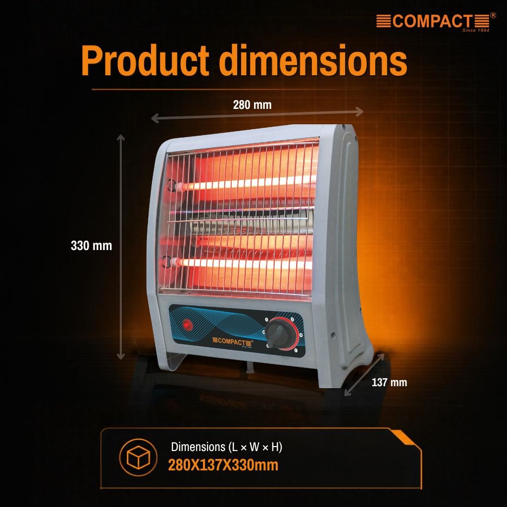 Compact Hotstar Quartz Room Heater 400/800W - Image 4